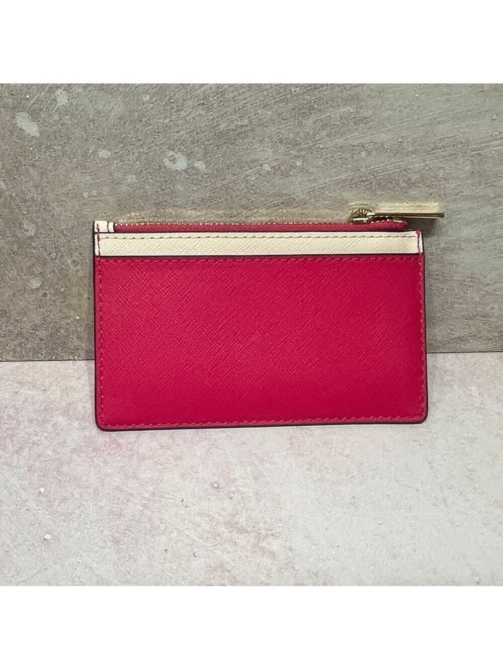 Michael Kors Saffiano Leather Envelope Crossbody & Matching Wallet Electric Pink - Picture 11 of 13